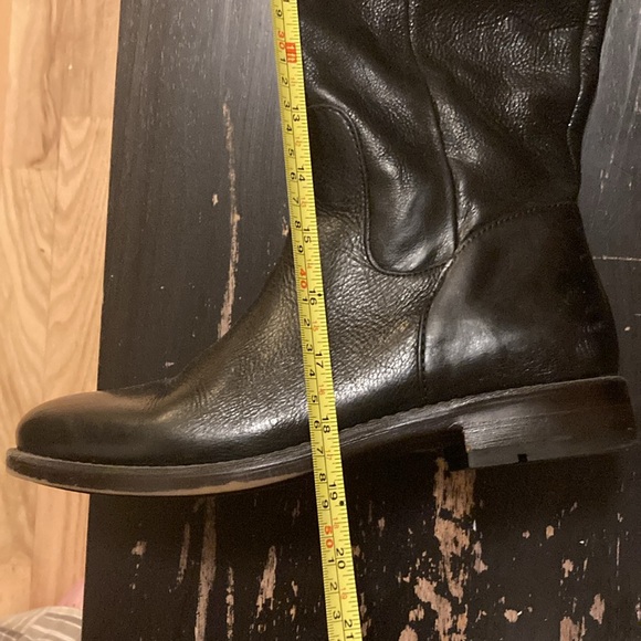 Franco Sarto Black Leather Riding Boots Size 8 Women’s Tall Knee High Zipper. - Picture 10 of 11